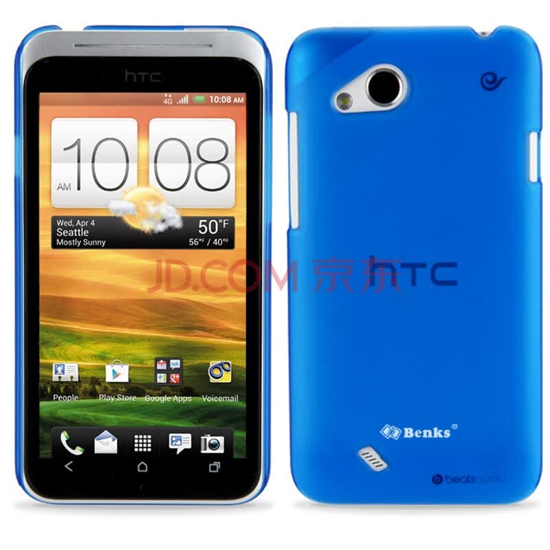 邦克仕（Benks）新曲奇系列保护壳 适用于华为HTC HT T328D 透蓝色