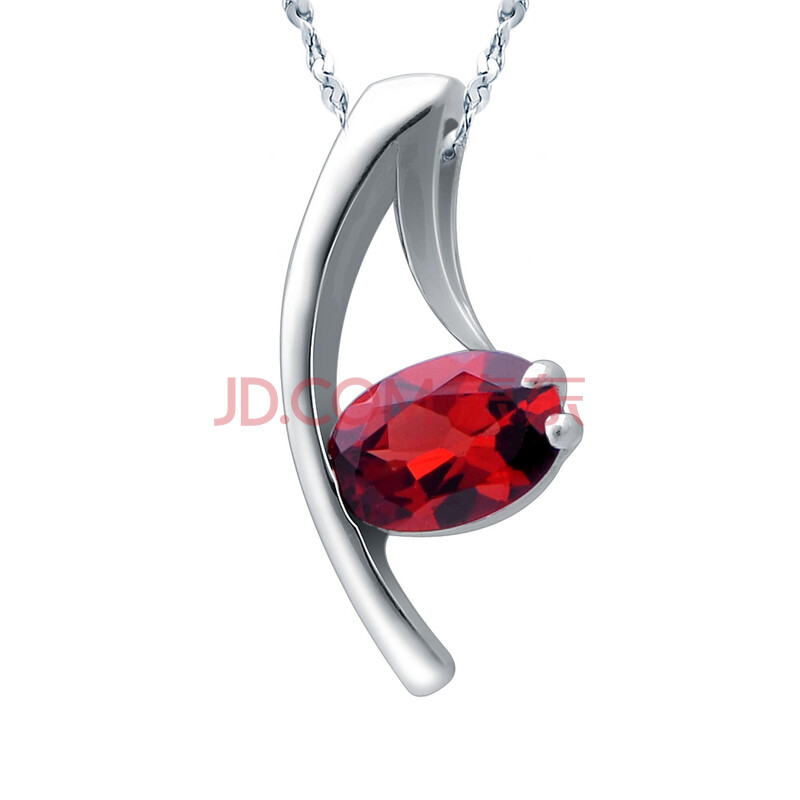 Fedora斐达罗 七夕好礼 天然石榴石吊坠\/925纯