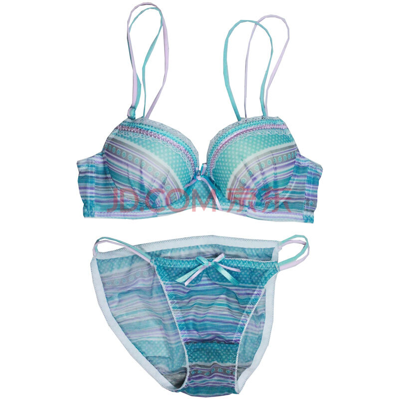 施魅儿蕾丝网<em>纱</em>少女<em>文胸</em>套装SNWX0812 蓝色