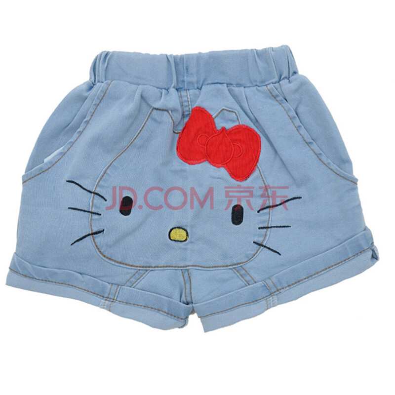 七彩猪 儿童<em>短裤子夏季</em>韩版新潮可爱KT猫女童