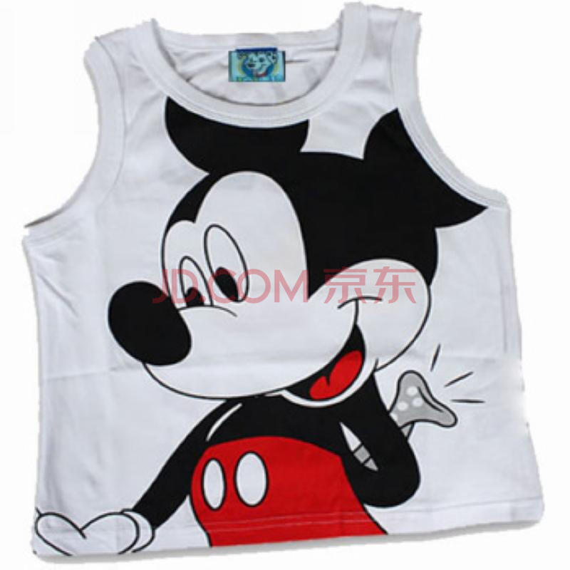 101忠狗 男女童装米奇跨栏背心\/无袖T恤 白色 