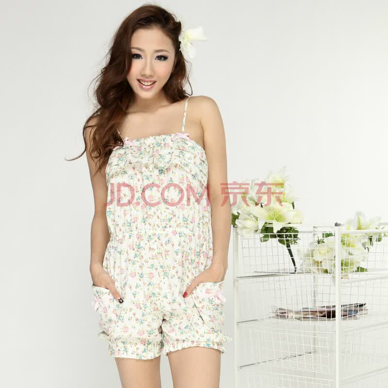 卜奈2012新款夏天性感吊带<em>连体睡衣女式</em>荷叶