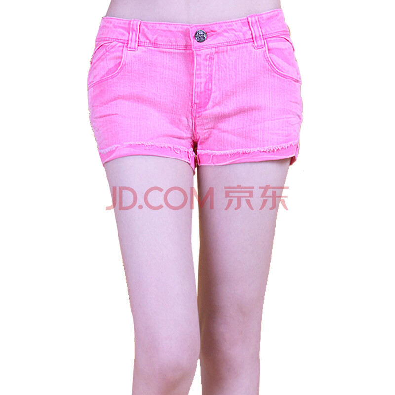 伊甸基因 新款时尚<em>牛仔</em>显瘦<em>低腰</em>毛边糖果色热