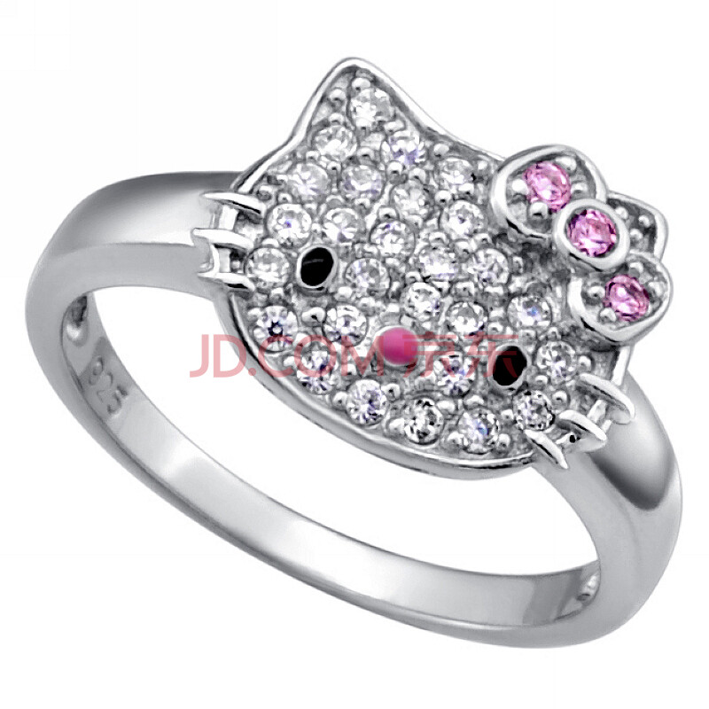 芭丽娜(Ballina)925纯银可爱<em>hello kitty</em>猫戒指<em>女</em>