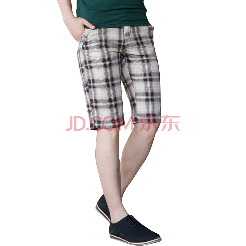缤慕 <em>男装</em>夏季新品英伦格子休闲<em>潮流短裤</em>五分