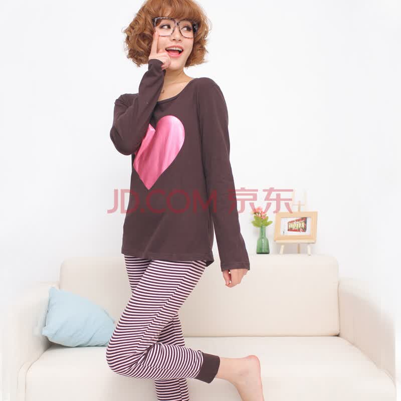 卜奈<em>春季女式全棉睡衣</em>长袖薄款纯棉家居服可爱