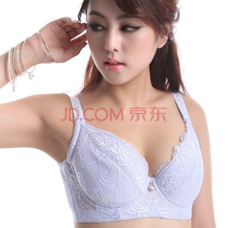 加长双胶骨加宽肩带插片软棉杯大胸女士<em>文胸</em>D