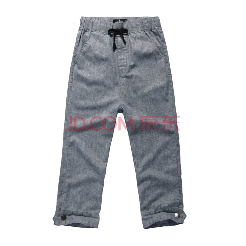 style时尚简约复古风清爽棉麻男士休闲九分裤