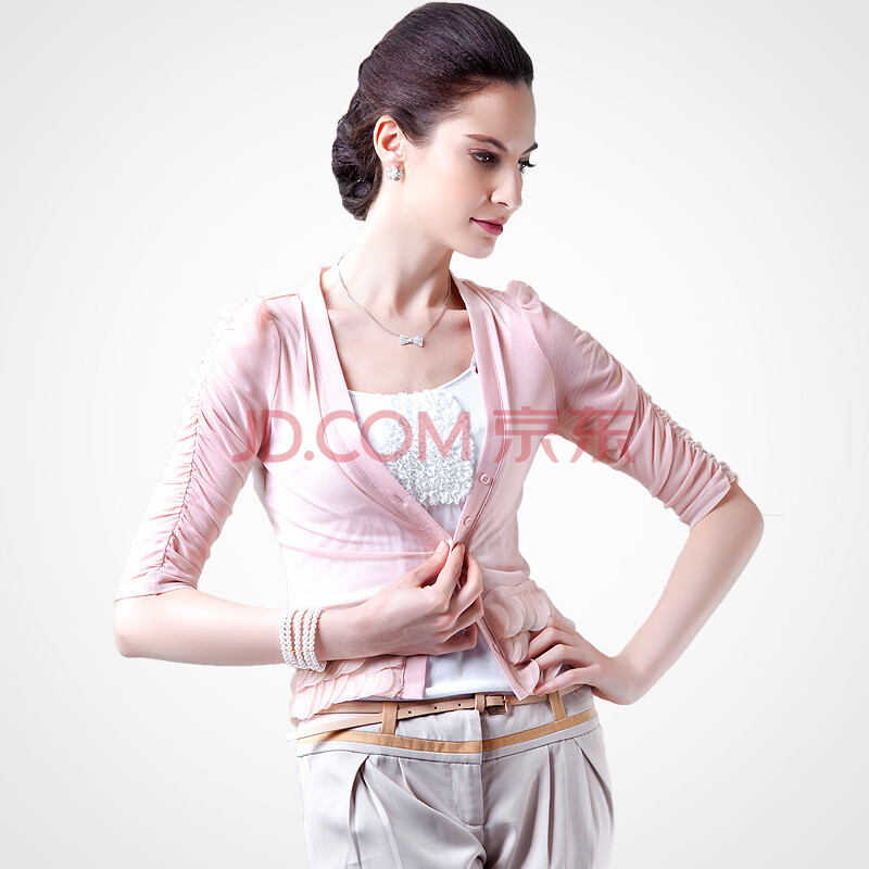 nomi若美女装百搭短袖<em>开衫小披肩</em>型<em>短外套</em>99