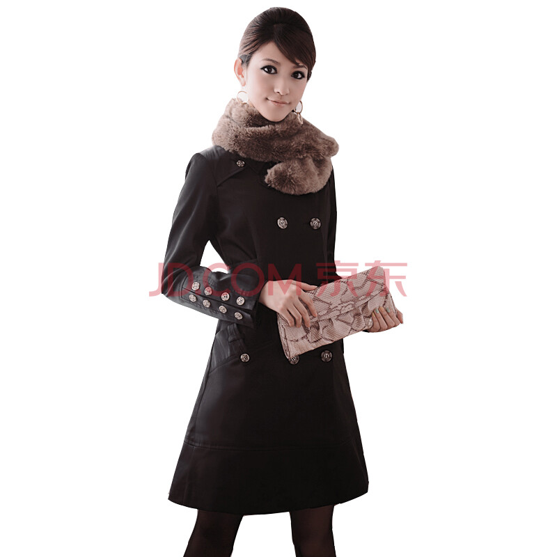 泳萱 秋装新款韩版修身皮肤风衣薄女大码中长