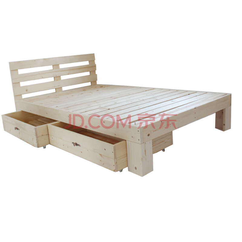 千意爱 实木床 双人床 儿童床 松木床 单人床含