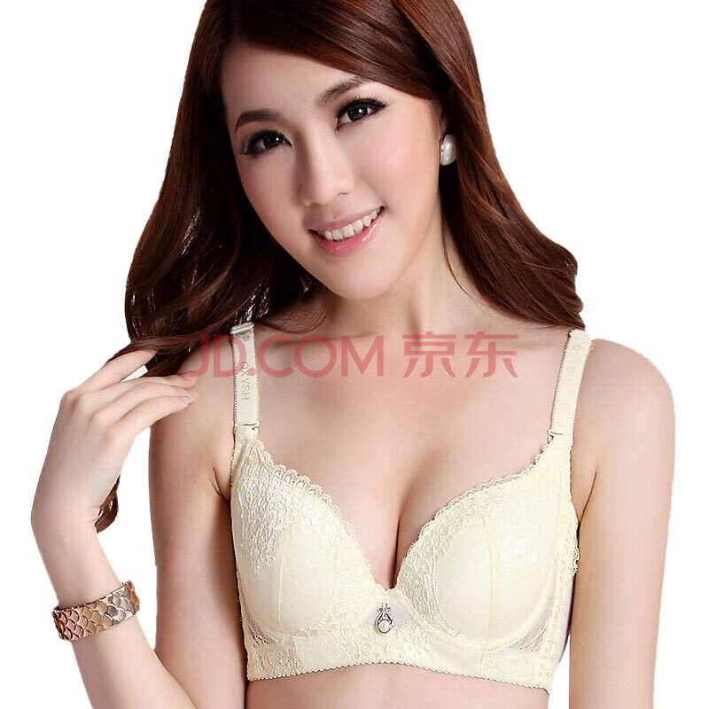 情系一身光面高档<em>胸罩</em>细纤维侧比加宽女式<em>文胸</em>
