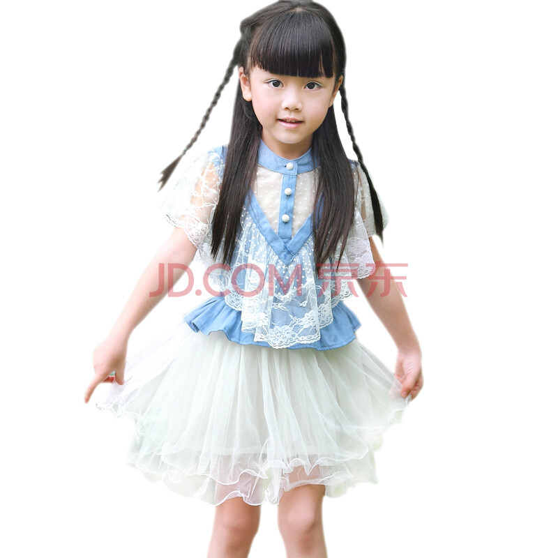 <em>米奇</em>丁当童装 <em>女童</em>夏装儿童蕾丝蓬蓬纱裙短袖