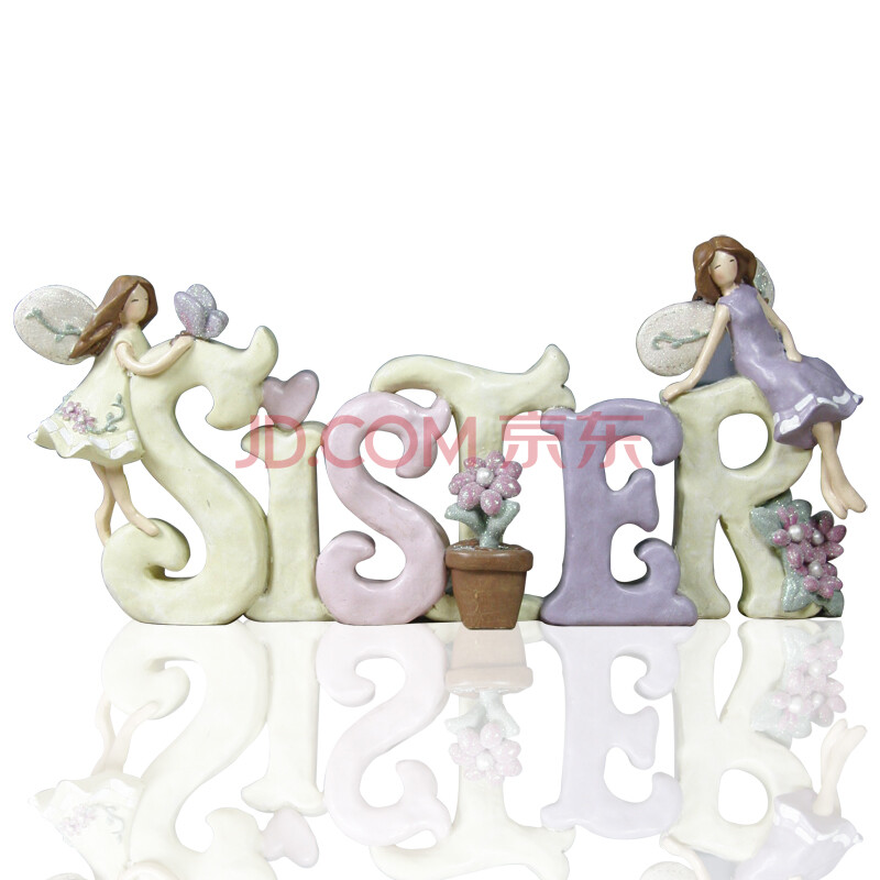 Smart Art 超精致<em>sister</em>天使摆件<em>姐妹</em>礼品桌面摆