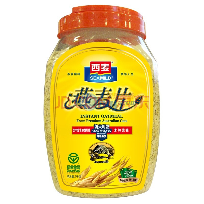 桶装西麦燕麦片1000克*2桶图片