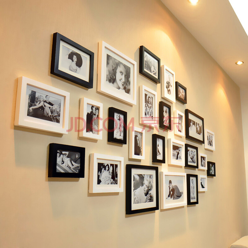 全悦 实木<em>照片墙 客厅</em>背景相片墙组合画框 相框