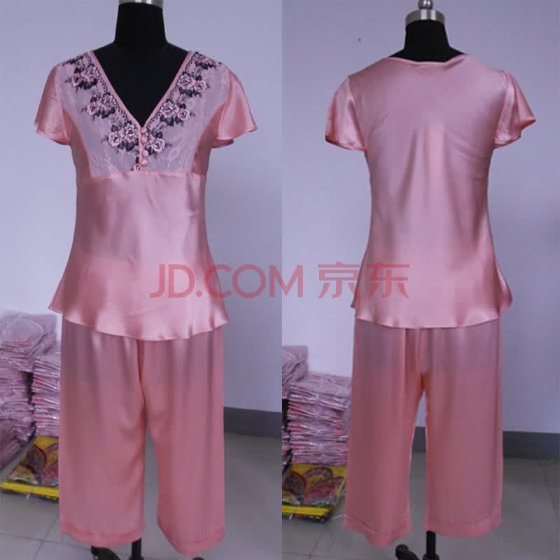 锦柔专柜真丝<em>睡衣</em> 中<em>老年女式睡衣</em>套装 真丝家
