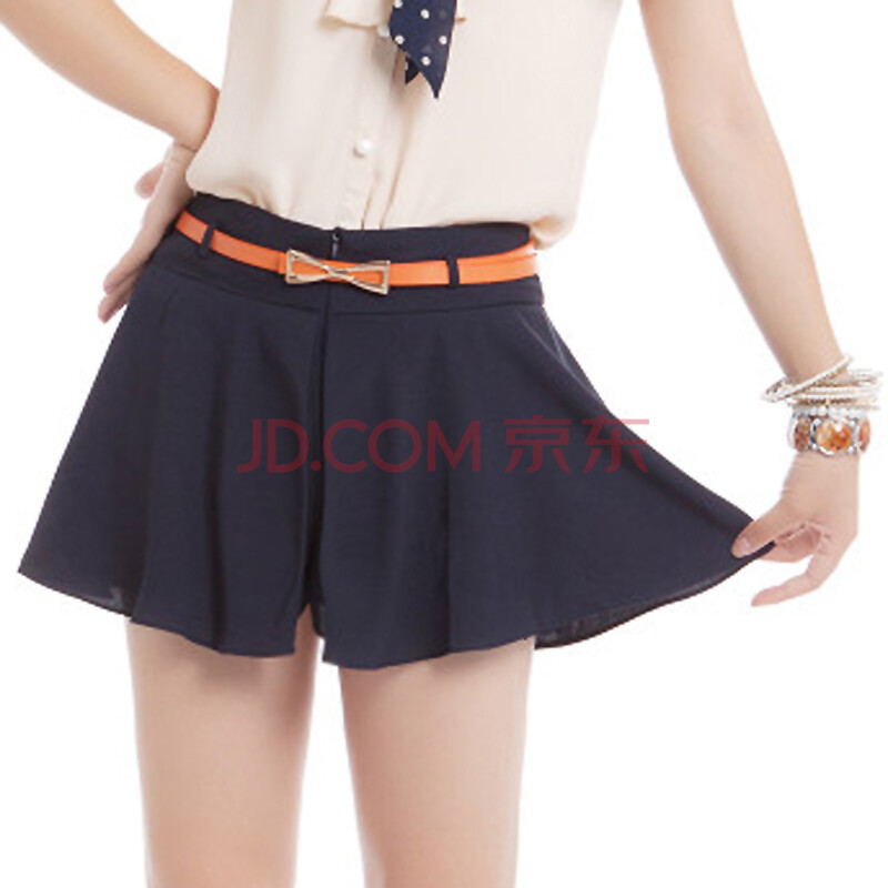 夕昕新款 清爽夏日韩版百搭正反两<em>穿短裤</em>裙Y9