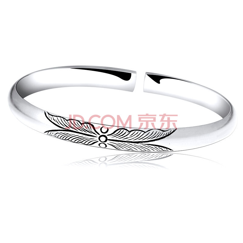 百银 S990足银手镯 经典系列 简洁小花女士纯