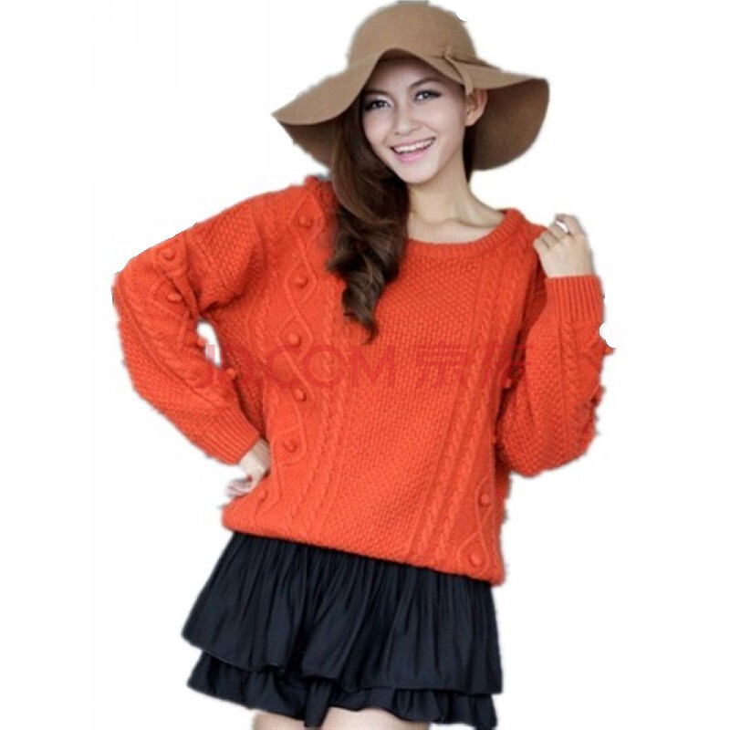 达思彼 韩版点点<em>粗针</em>休闲款式<em>套头毛衣</em>针织衫