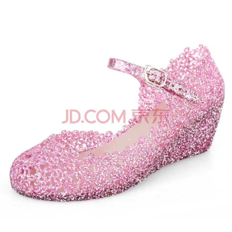 花朵镂空凉鞋+内增高女鞋