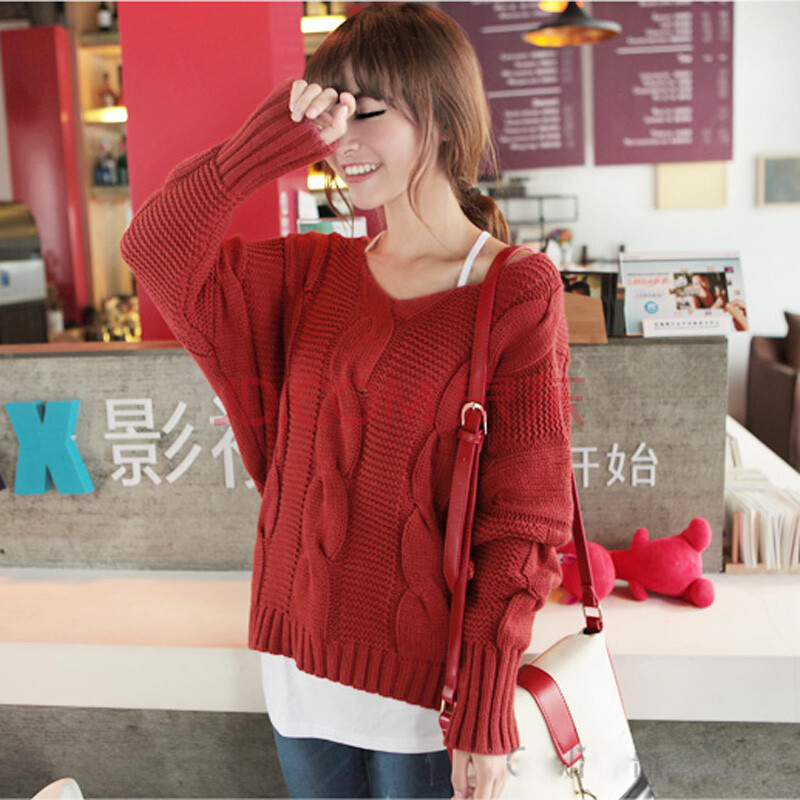 VANSICO 秋冬2012新款<em>毛衣外套</em> 女 韩版 宽松