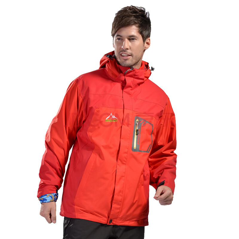奥特山(outshine 可拆卸户外服装 冲锋衣 男女情侣款 两件套 防风雨