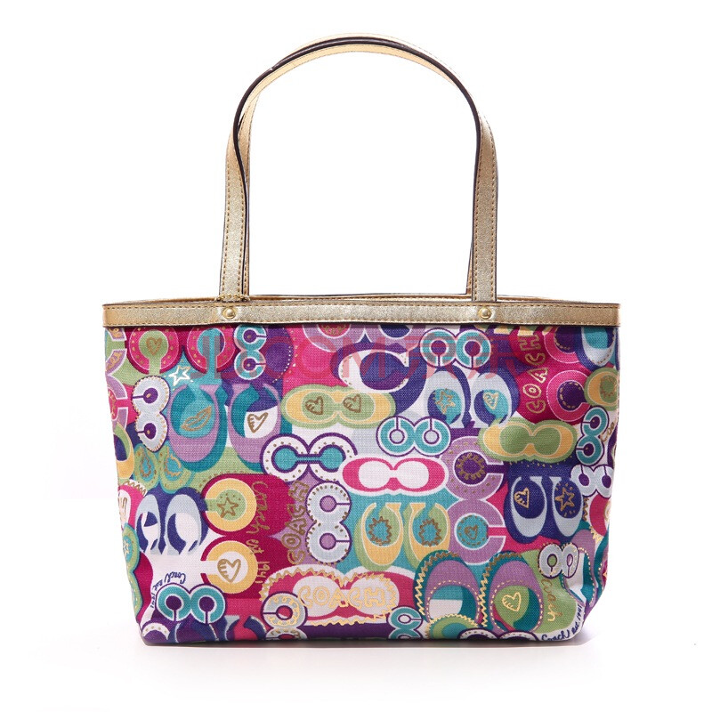 【蔻驰小手提包】COACH 蔻驰 女款 彩色涂鸦