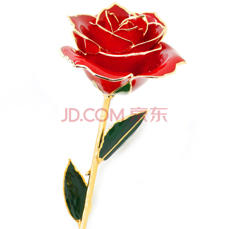 爱的曼语 24K镀金玫瑰真花 蓝色妖姬红玫瑰 精