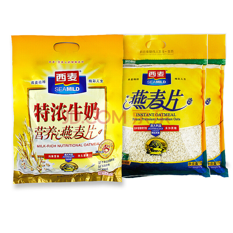 西麦特浓牛奶营养燕麦片700g*1袋 西麦纯燕麦片(即食)