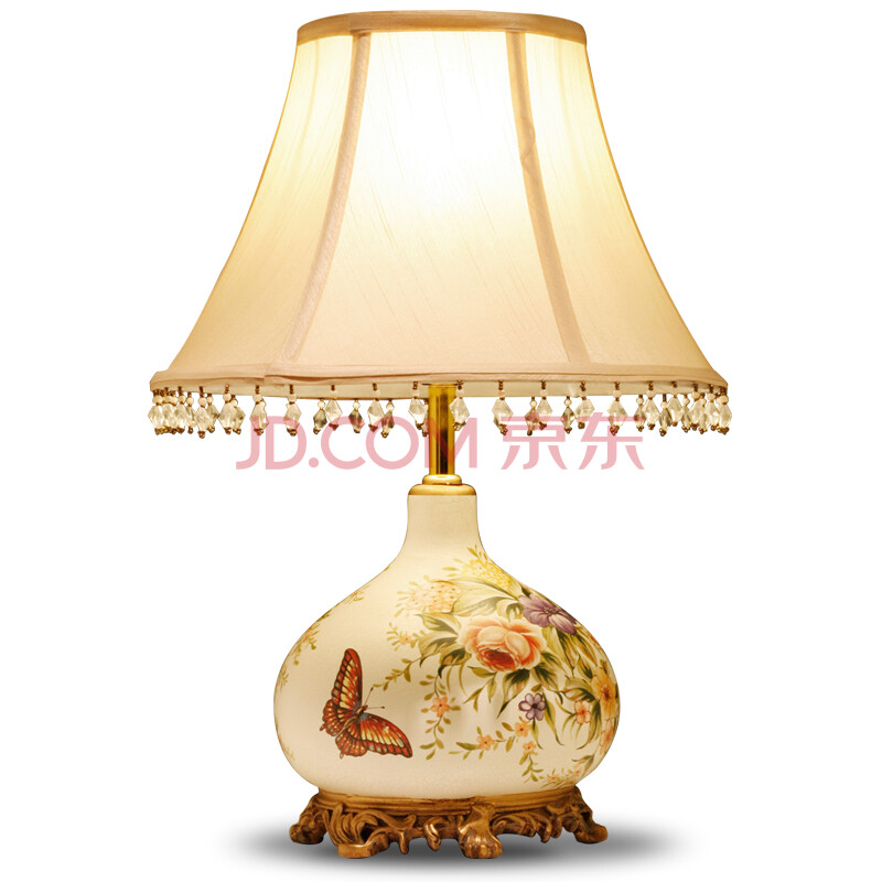 乐宅居家 陶瓷手绘 欧式卧室床头台灯 ST6110