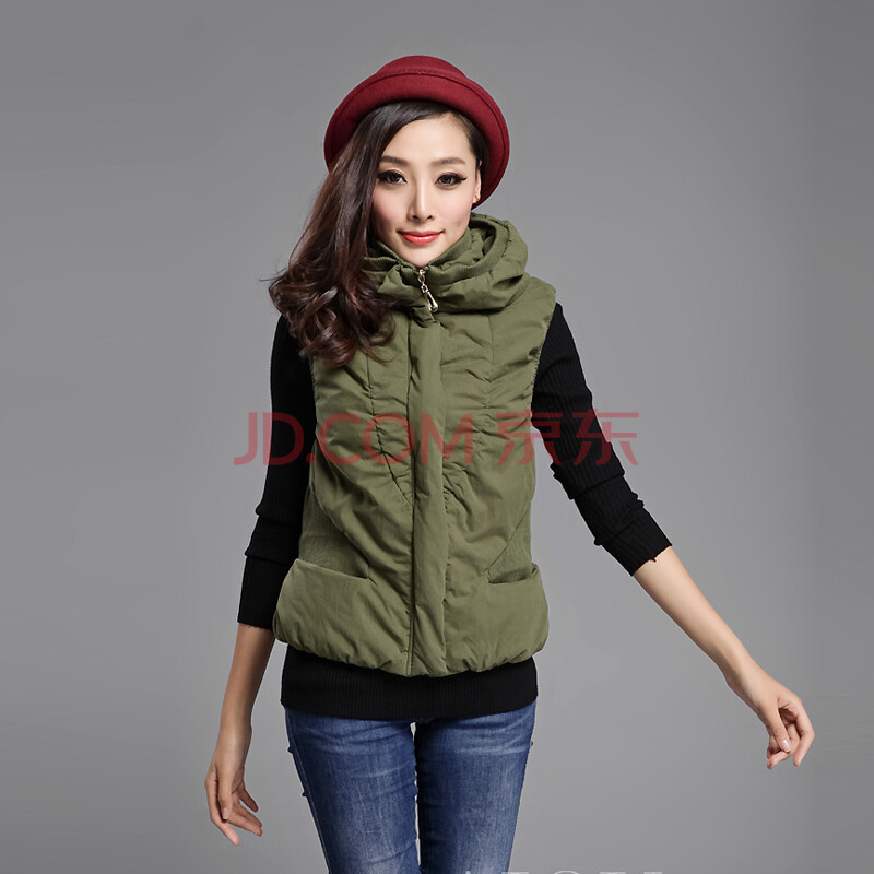 艾欧唯2012秋冬新款韩版<em>时尚女马夹</em>外套高领