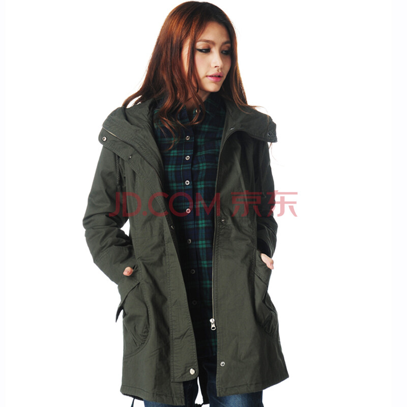 <em>真维斯</em>Jeanswest 春装<em>女装</em>全棉有里连帽<em>外套</em>J