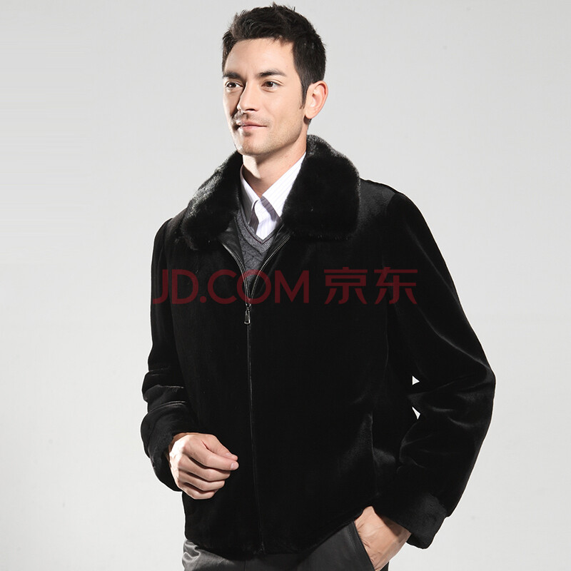 NAMP 海宁水貂皮草<em>男士中年</em>皮草<em>外套</em>貂皮大
