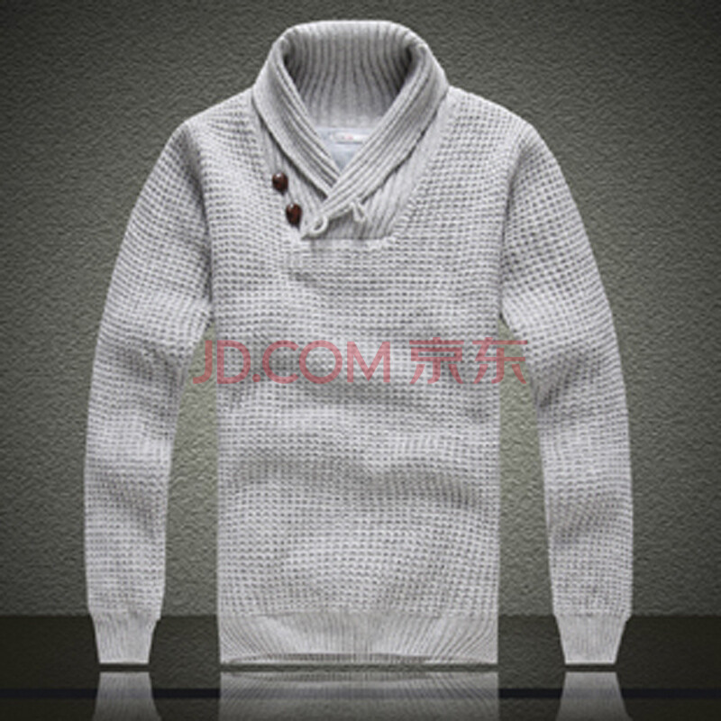 简柯林男款 <em>毛衣</em> 英伦气<em>男毛衣</em> 纯色加绒<em>加厚</em>保