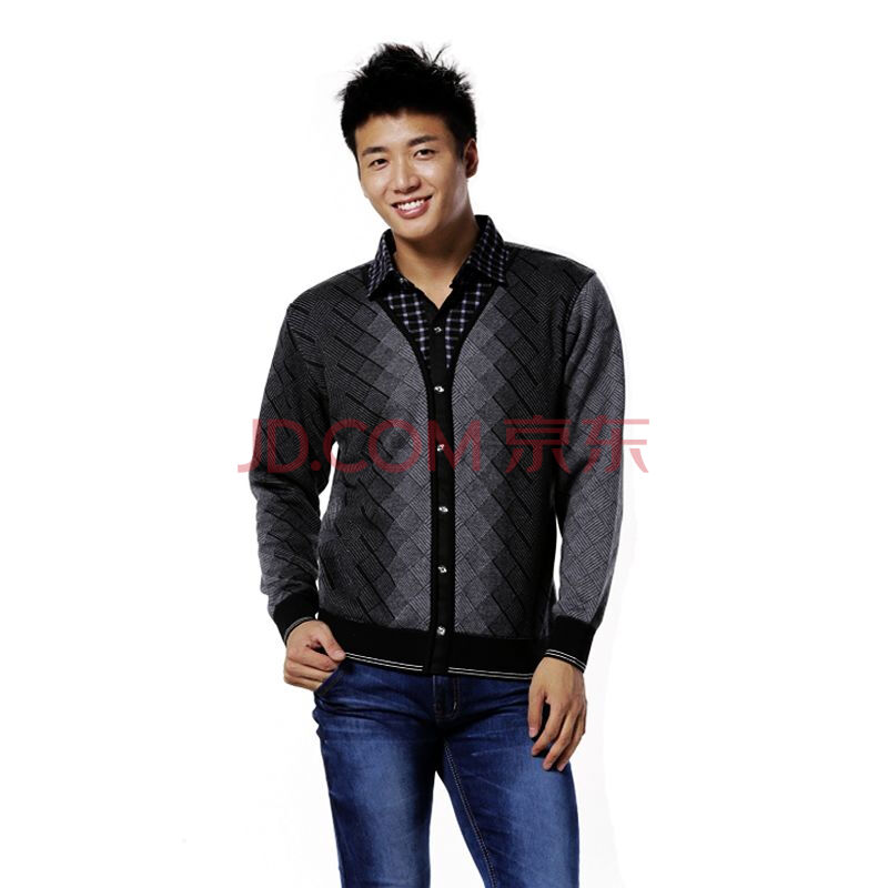 仟羽鸟 Qianyuniao 2012绅士风范<em>保暖开衫男士</em>