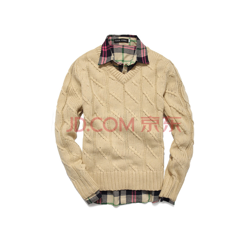 丹琪杰思(Dantsjesse)新款韩版潮<em>男士</em>V领鸡心