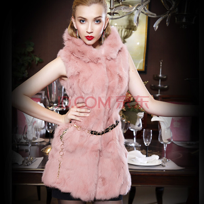 卡丝汀 KissCity皮草<em>马甲</em>2012新款优质<em>獭兔毛</em>