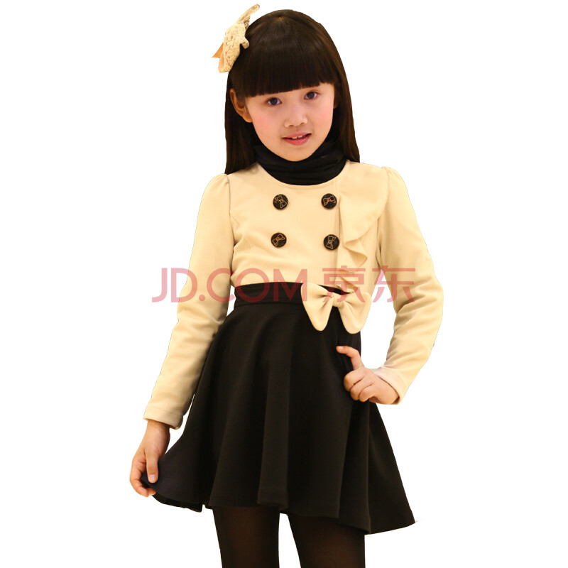 DEESHA笛莎女童装秋季新款风衣1217011 米