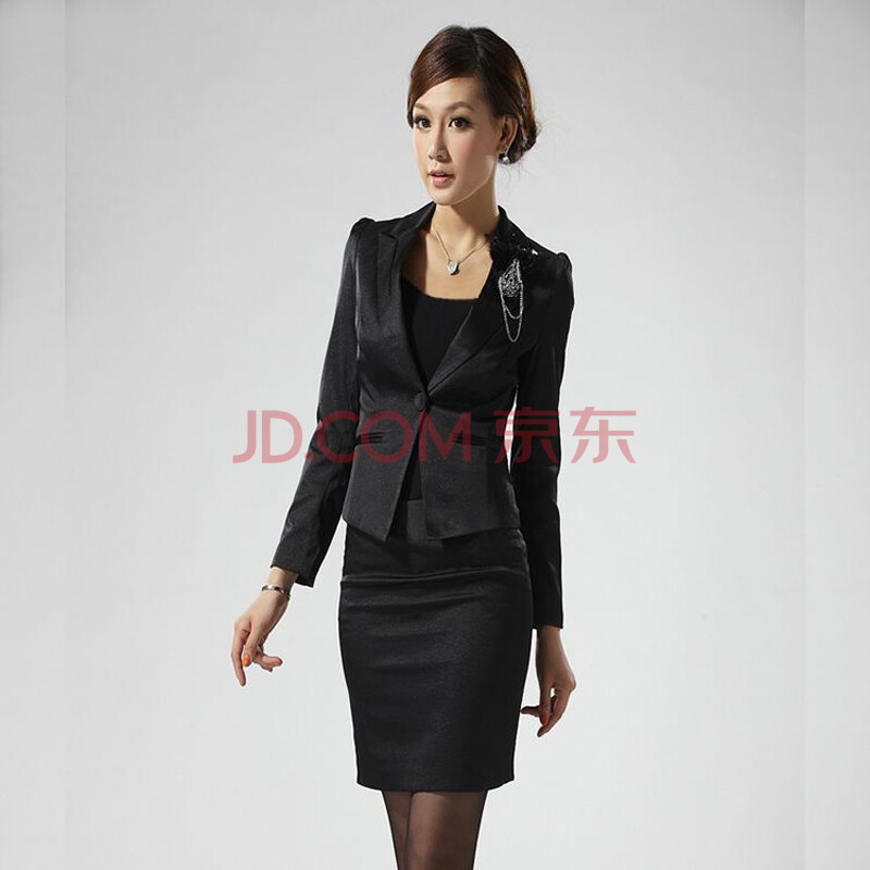 版修身西装女套装裙7331