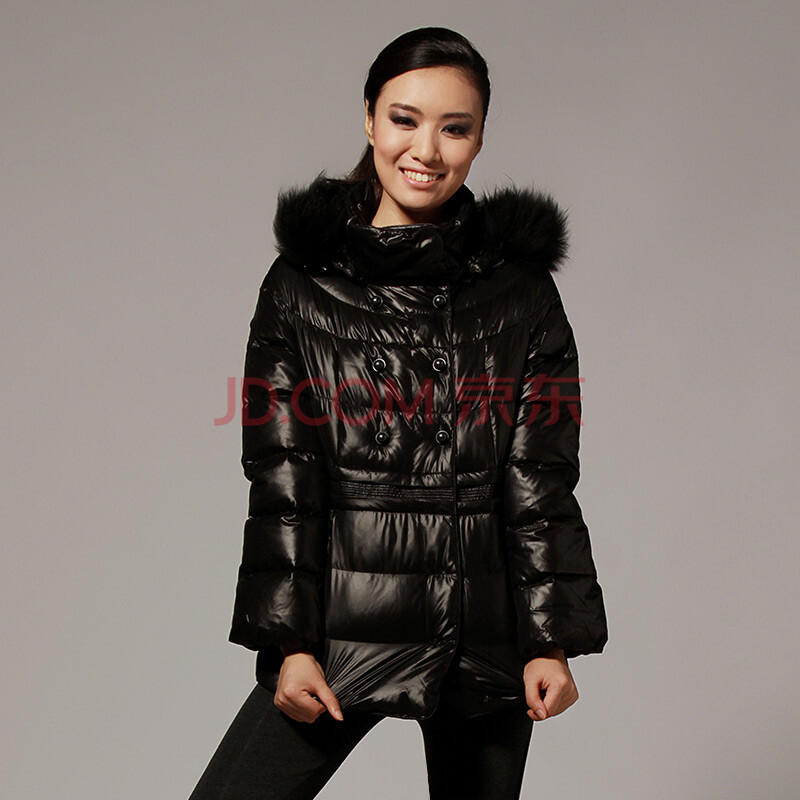 羽杰JOSSYJO 2012冬季新款 貉子毛领 <em>女士</em>短