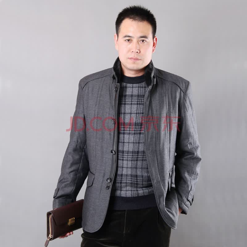 恒源祥 2012秋<em>冬装</em>新品男装上衣<em>外套棉服</em> 兔毛