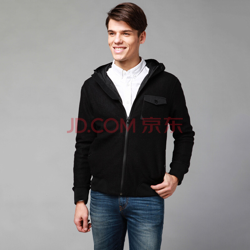 jackjones/杰克琼斯羊毛<em>男士针织外套</em>I(<em>黑</em>/Black