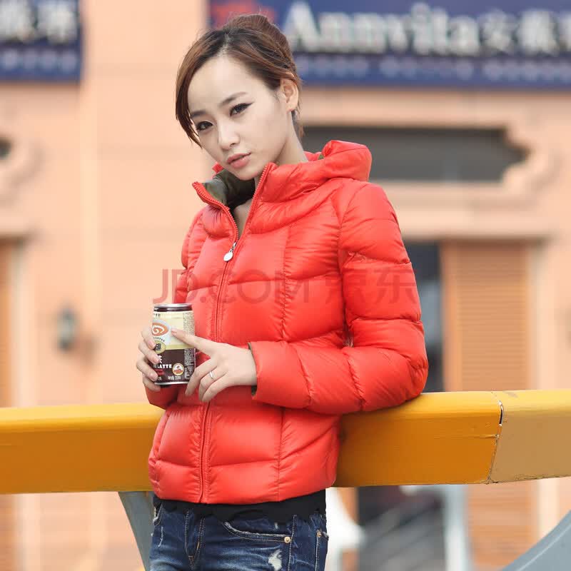 HEREBE红贝 立领 羽绒服 短款 <em>女款</em>羽绒<em>外套</em>