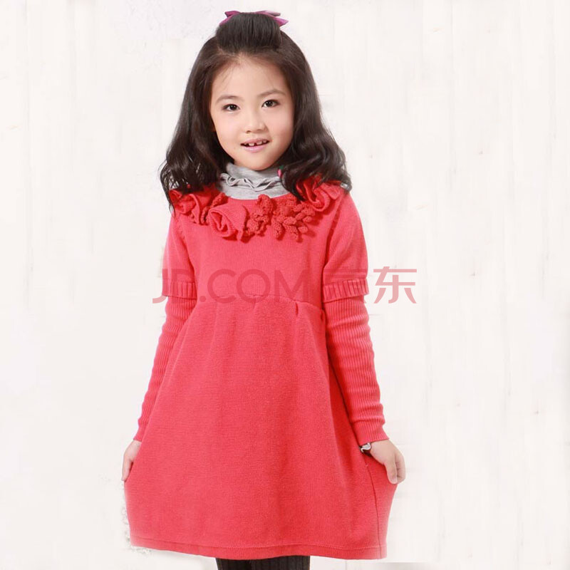 朵拉米拉 女童装中大童 公主<em>连衣裙长款毛衣裙</em>