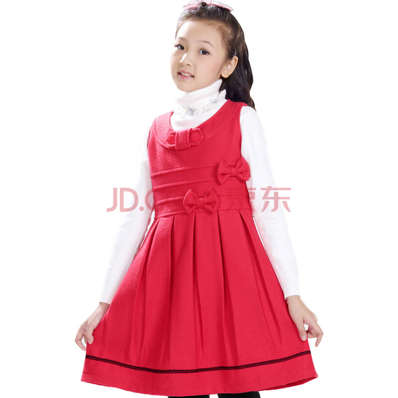 小秘诀 <em>女童</em>秋冬装 大童装 儿童裙子 冬裙 呢子