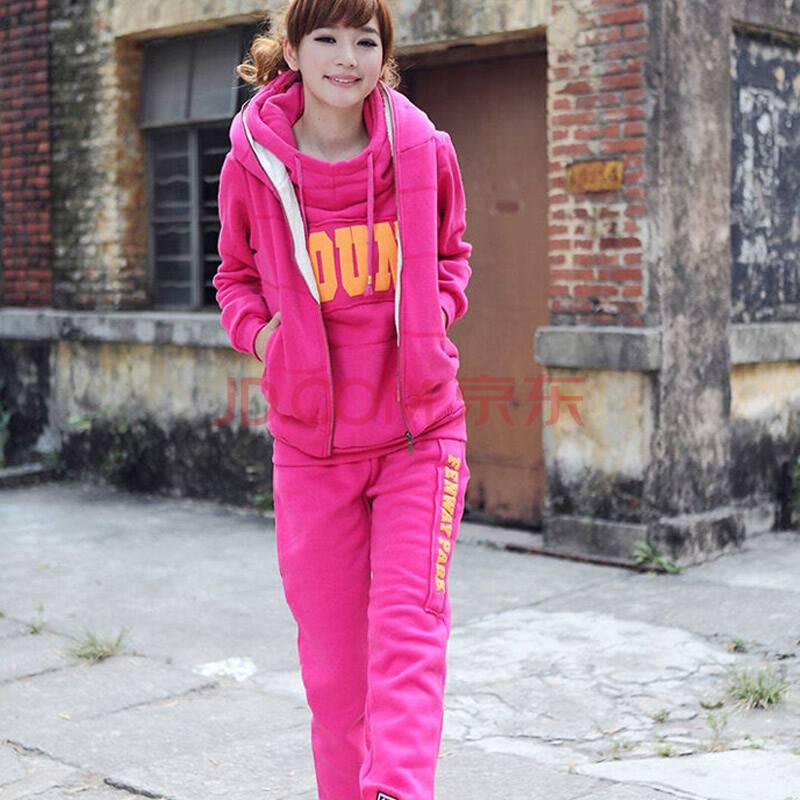 云柔公主2012秋冬新品<em>女装</em>字母加厚<em>3件套卫衣</em>