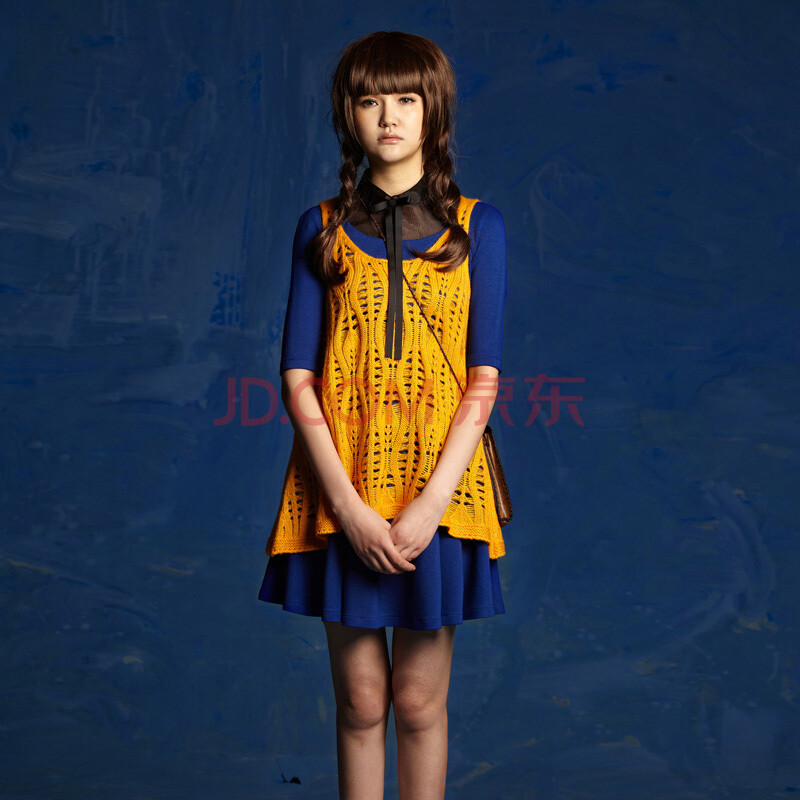 秋売/秋壳 原创设计<em>女装</em>品牌 复古镂空<em>毛线马甲</em>