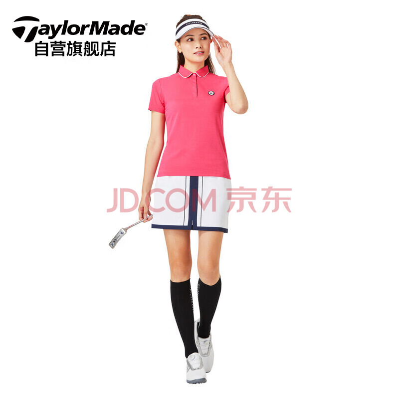 泰勒梅taylormade高尔夫短袖POLO衫女士夏季高尔夫球衣短袖T恤高尔夫服装N92492 粉色M