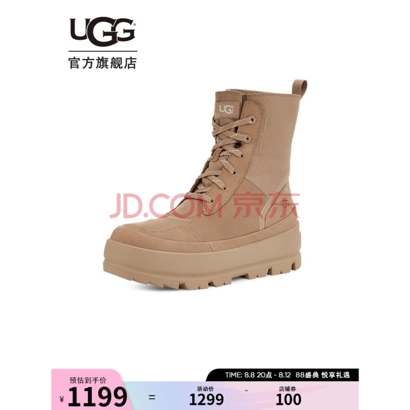 UGG2023秋季男女同款舒适系带圆头马丁靴轮胎休闲靴 1143833 